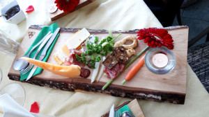 Cheeseboard as individual luncheon platter